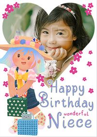 Tap to view Dolly Daydream Wonderful Niece Photo Birthday Card