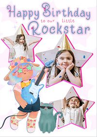 Tap to view Dolly Daydream Little Rock Star Photo Birthday Card