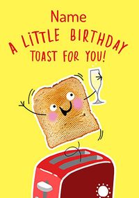 Tap to view Birthday Toast Popping Up Card