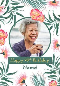 Tap to view Happy 90th Birthday Floral Card