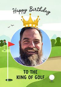 Tap to view King of Golf Photo Birthday Card