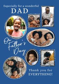 Tap to view 7 Photo Wonderful Dad Photo Father's Day Card