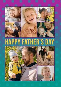 Tap to view Spotty Dotty 8 photo Father's Day Card