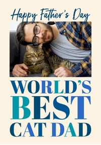 Tap to view Best Cat Dad in the World Photo Father's Day Card