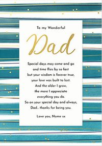Tap to view Dad Verse Personalised Father's Day Card