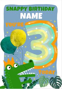 Tap to view Age 3 Crocodile Birthday Card