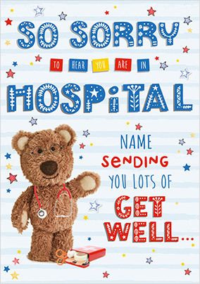 Personalised Get well soon Teddy Bear Broken Arm