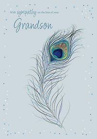 Tap to view Loss Of Your Grandson Personalised Sympathy Card
