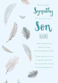 Tap to view Loss Of Son Personalised Sympathy Card