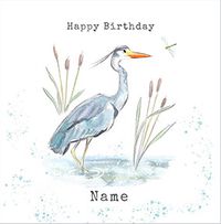 Tap to view Heron Personalised Birthday Card