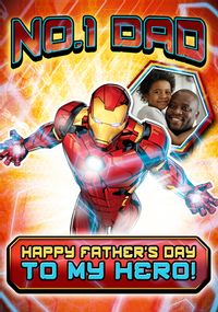 Tap to view Iron Man No. 1 Dad  Photo Father's Day Card