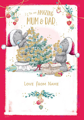 Mum and dad christmas outlet cards