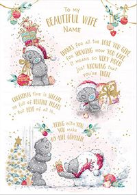 Tap to view Me To You - Wife Verse Christmas Personalised Card