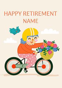 Tap to view Happy Retirement Bike Personalised Card