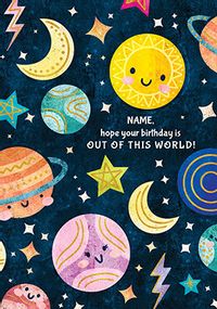Tap to view Out of This World Cute Personalised Birthday Card
