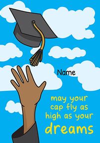 Tap to view Cap Fly Graduation Card