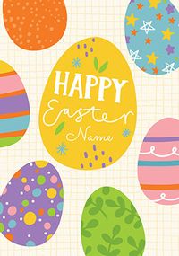 Tap to view Egg Pattern Personalised Easter Card
