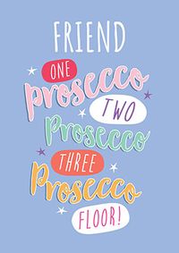 Tap to view Friend Prosecco Personalised Birthday Card