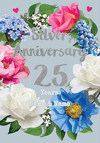 Tap to view Floral 25th Wedding Anniversary Card