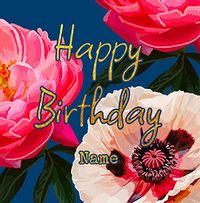 Tap to view Pink And White Flower Birthday Card