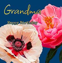 Tap to view Pink And White Flower Grandma Birthday Card