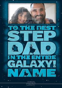 Tap to view Star Wars - Best Step Dad Photo Birthday Father's Day Card