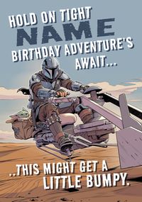 Tap to view Mandalorian - A Little Bumpy Personalised Birthday Card