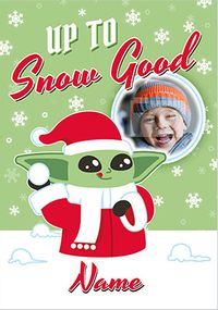 Tap to view Grogu - Up to Snow Good Photo Christmas Card
