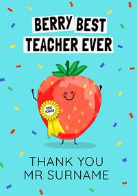 Tap to view Berry Best Teacher Thank You Card