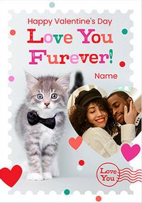 Tap to view Rachael Hale Love You furever Kitten Valentine's Day Card