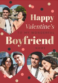 Tap to view Boyfriend multi photo Valentine's Day Card
