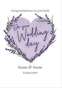 Tap to view Lavenders Your Wedding Day Personalised Card