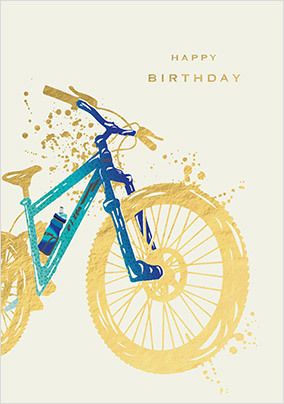 Blue Bike Birthday Card | Funky Pigeon