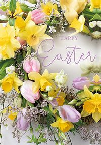 Tap to view Happy Easter Floral Wreath Card