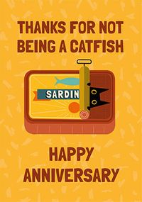 Tap to view Not A Catfish Anniversary Card