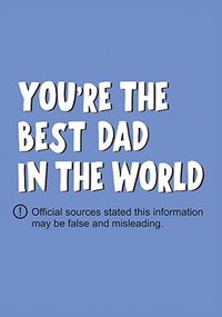 Tap to view Best Dad in the World Funny Father's Day Card