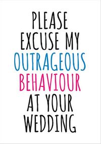 Tap to view Outrageous Behaviour Engagement Card