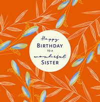 Tap to view Wonderful Sister Tropical Birthday Card