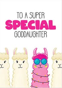 Tap to view Llama Goddaughter Birthday Card