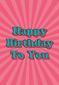 Tap to view Happy Birthday Pink Typographic Card