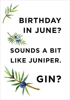 Like Juniper Birthday Card | Funky Pigeon