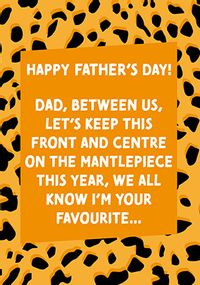 Tap to view Front and Centre on the Mantlepiece Father's Day Card