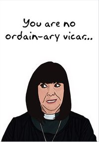Tap to view No Ordain-ary Vicar Ordination Card