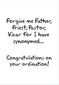 Tap to view Congratulations On Your Ordination Card