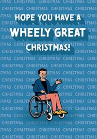 Tap to view Blue Wheely Great Christmas Card