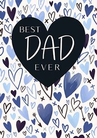 Tap to view The Best Dad Ever Hearts Father's Day Card