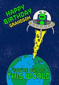 Tap to view Out of This World Grandson Birthday Card