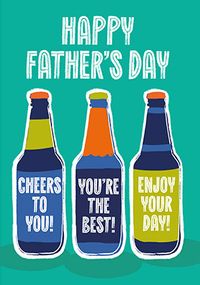 Tap to view Blue Beer Bottles Father' Day Father's Day Card