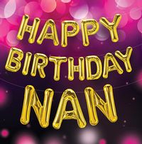 Tap to view Nan Balloons Birthday Card