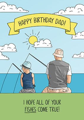 Happy Birthday Best Dad Ever Fishing Card